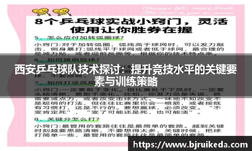 西安乒乓球队技术探讨：提升竞技水平的关键要素与训练策略